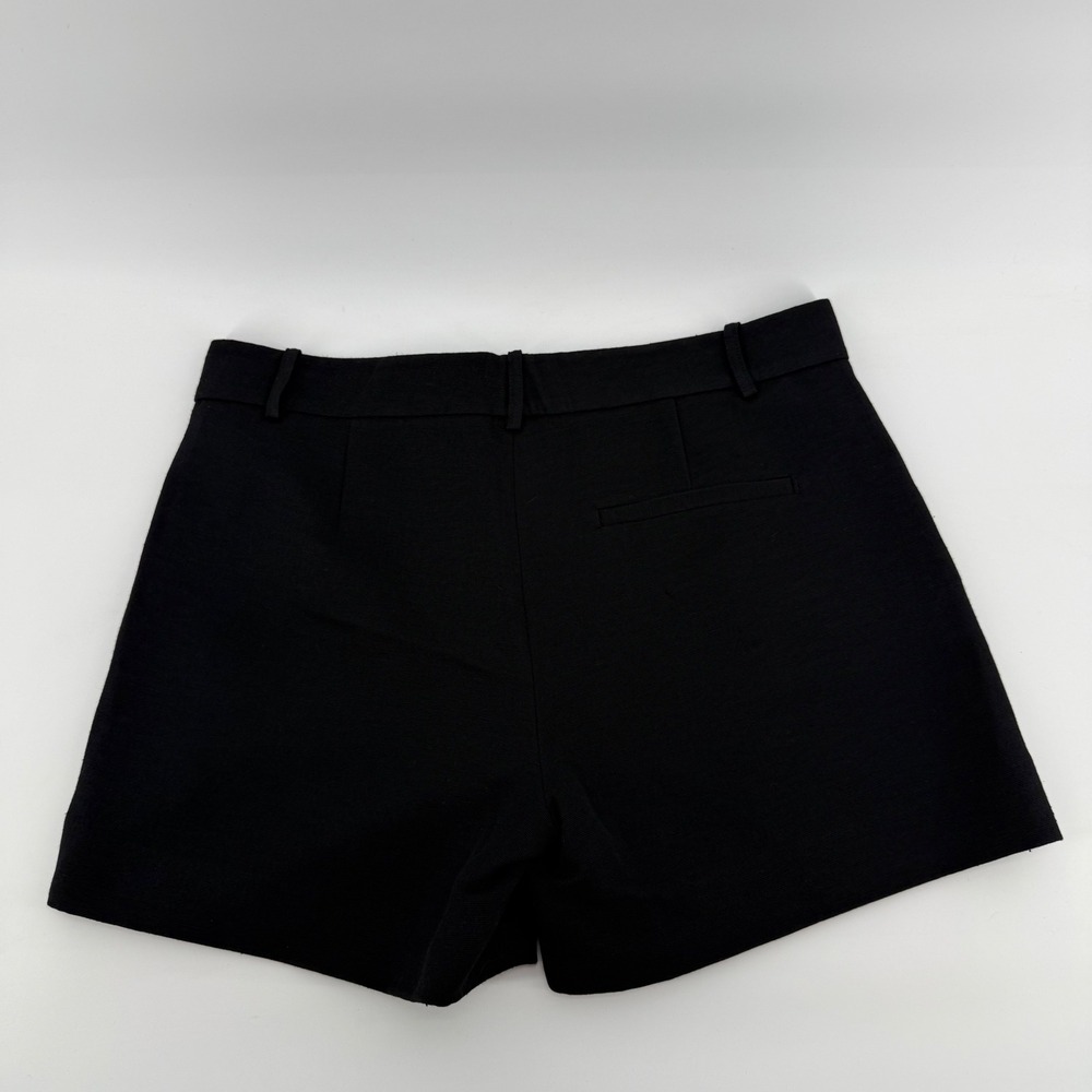 Vince Women's Size 8 Black‎ Cotton Linen Blend Tailored Pleated Shorts NEW - Picture 2 of 6